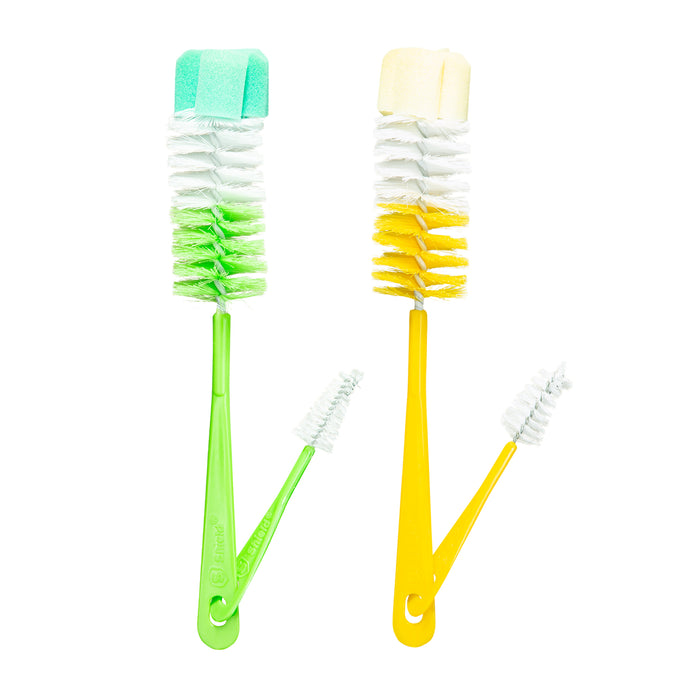 Bottle Cleaning Brush Twin Pack with Sponge Head