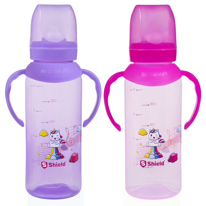 Deluxe Feeder with Handle, BPA-Free/Polypropylene, Silicone and Slow-Flow Nipple with Travel Caps