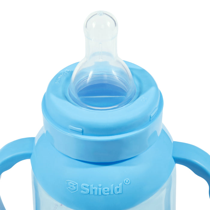 Deluxe Feeder with Handle, BPA-Free/Polypropylene, Silicone and Slow-Flow Nipple with Travel Caps