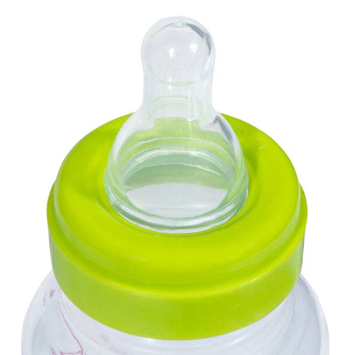 Rattle Cap Feeding Bottle with Toy Cap & Slow Flow Nipples BPA Free