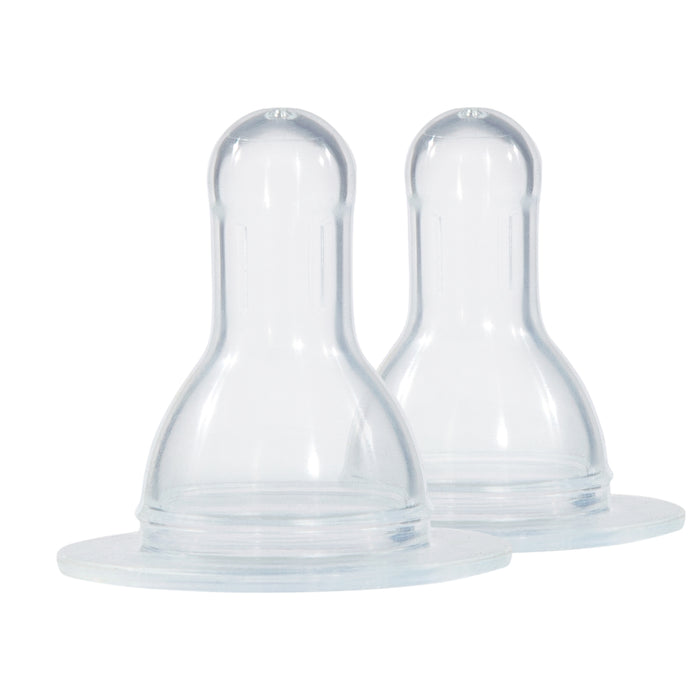 Classic Feeder with Silicone and Slow-Flow Nipple with Travel Caps, Made with Polypropylene and BPA FREE