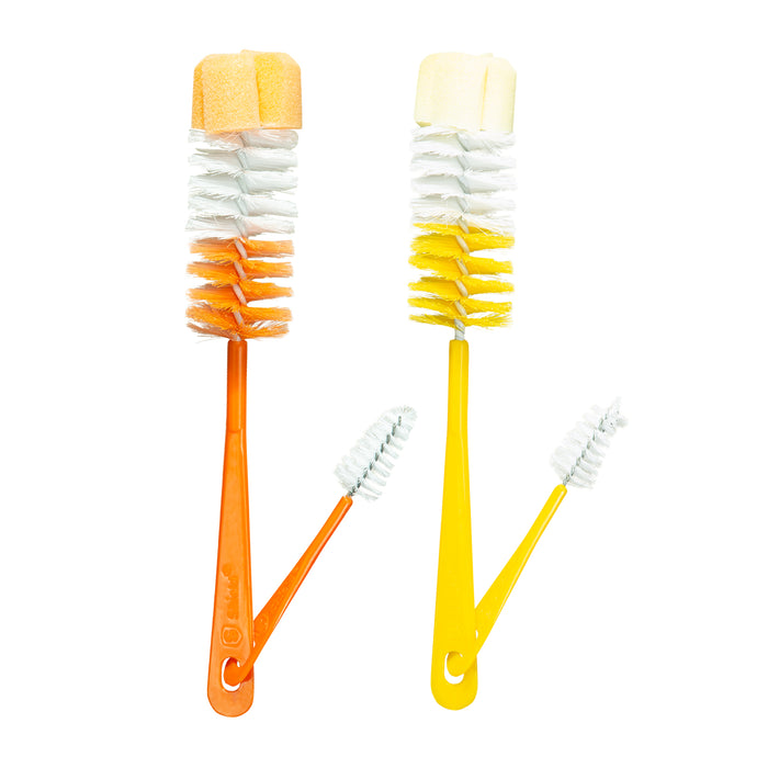Bottle Cleaning Brush Twin Pack with Sponge Head