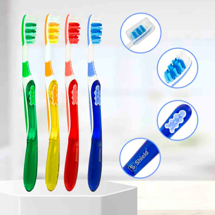 Dual Pro Toothbrush Expert Care Multi-Level Filaments for MAXIMUM CLEANING Anti-slip Grip