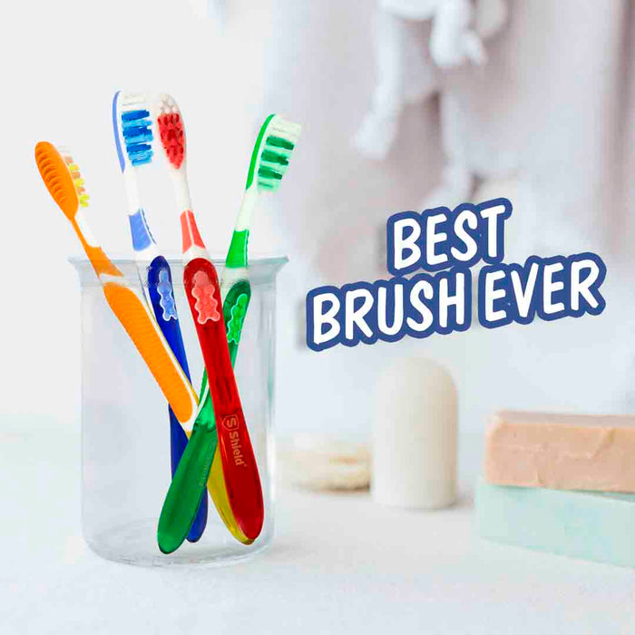 Dual Pro Toothbrush Expert Care Multi-Level Filaments for MAXIMUM CLEANING Anti-slip Grip