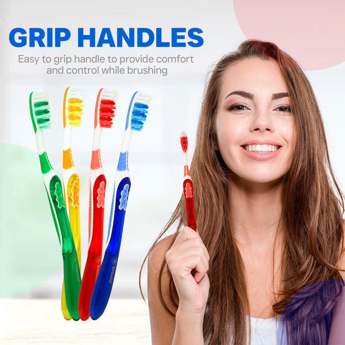 Dual Pro Toothbrush Expert Care Multi-Level Filaments for MAXIMUM CLEANING Anti-slip Grip