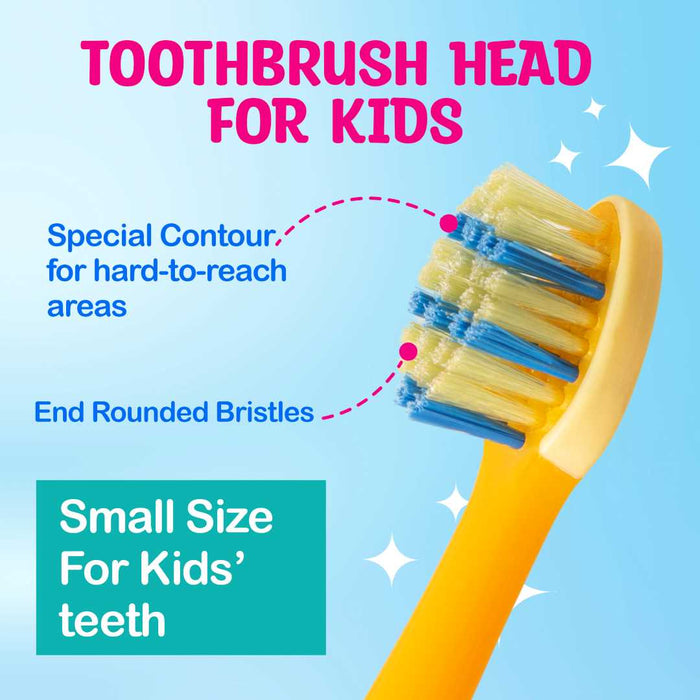 Hippo Toothbrush with Versatile Grip and Playful Design for Kids’ Oral Care - Super Soft Bristles