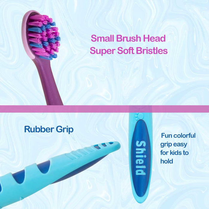 Hippo Toothbrush with Versatile Grip and Playful Design for Kids’ Oral Care - Super Soft Bristles