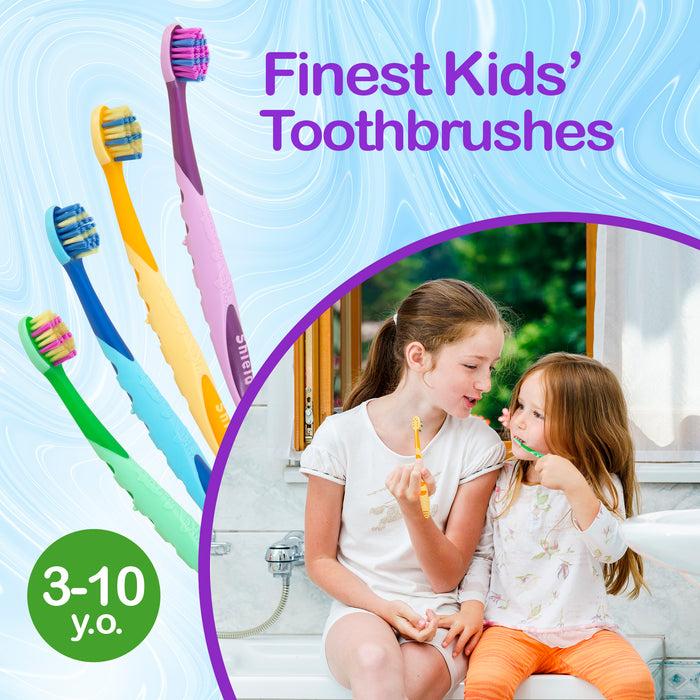 Hippo Toothbrush with Versatile Grip and Playful Design for Kids’ Oral Care - Super Soft Bristles