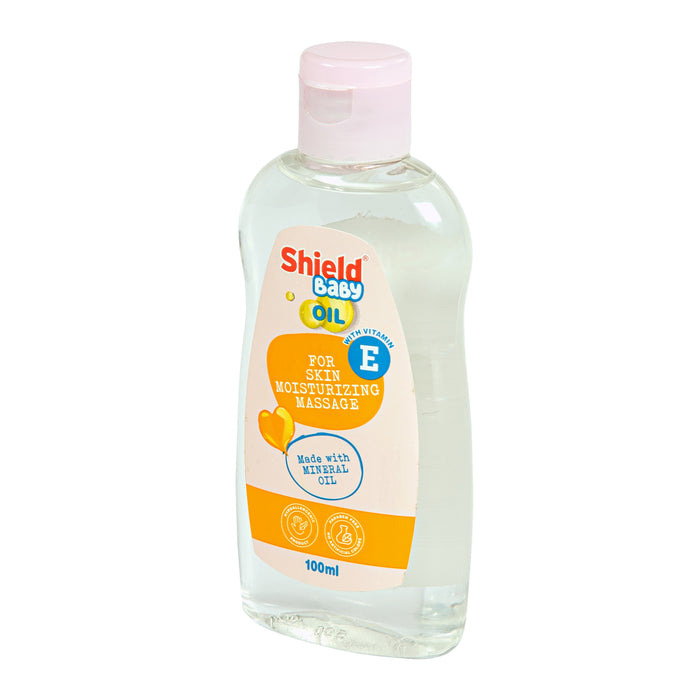 Baby Oil Formulated with Mineral Oil and Vitamin E
