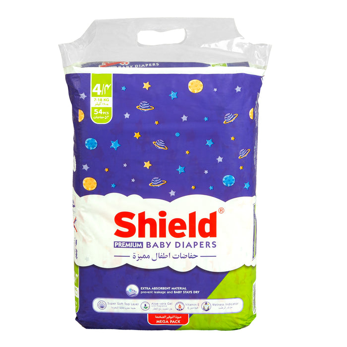 Premium Baby Diaper Mega Pack Size 4 Large 54 Pcs for 7 to 18Kg