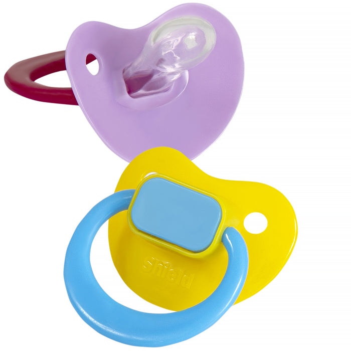 Orthodontic Soother - 3-18 Months | Heart-Shaped BPA-Free Silicone Soothers | Includes Case